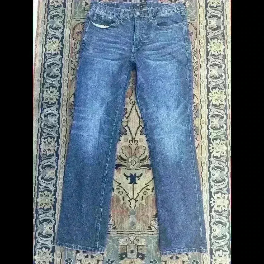 Retrofit Brand Mfg Mens Slim Leg Jeans 34x34 Blue Stretch Denim